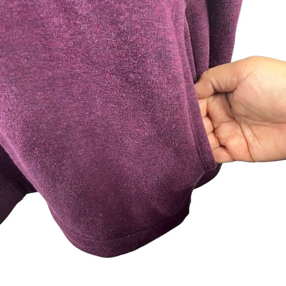 Athleta Plum Purple Cozy Karma Funnel Neck Sweatshirt Small Fleece Lined - Picture 10 of 16